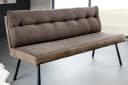 riess-ambiente Sitzbank BIG GEORGE 160cm Taupe Microfaser Metall-Beine Bild 2