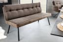 riess-ambiente Sitzbank BIG GEORGE 160cm Taupe Microfaser Metall-Beine Bild 3