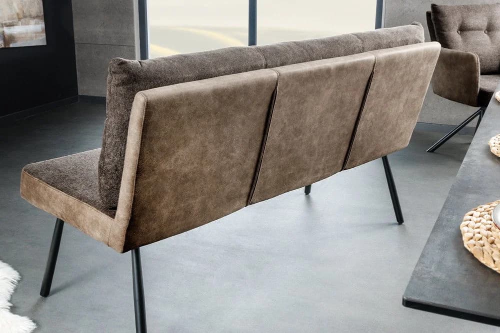 riess-ambiente Sitzbank BIG GEORGE 160cm Taupe Microfaser Metall-Beine - Bild 4