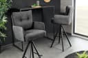 riess-ambiente Barhocker BIG GEORGE Anthrazit Samt drehbar Metallbeine Bild 2