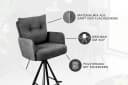 riess-ambiente Barhocker BIG GEORGE Anthrazit Samt drehbar Metallbeine Bild 5
