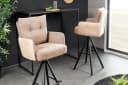 riess-ambiente Barhocker BIG GEORGE beige/schwarz - Samt, drehbar, Metall-Beine Bild 2