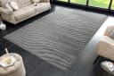 riess-ambiente Designteppich WAVE Anthrazit Kurzflor Hoch-Tief-Effekt Bild 2