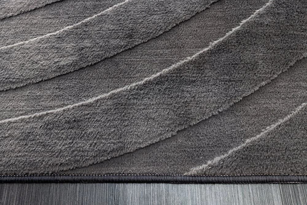 riess-ambiente Designteppich WAVE Anthrazit Kurzflor Hoch-Tief-Effekt - Bild 3