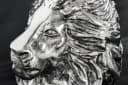 riess-ambiente Beistelltisch WILDLIFE LION 60cm silber antik mit Glasplatte Bild 5