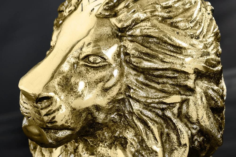 riess-ambiente Beistelltisch Löwe Gold Antik Glasplatte - Bild 5