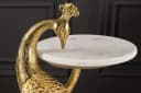 riess-ambiente Beistelltisch WILDLIFE PEACOCK 75cm Gold Antik Weiß Marmor Bild 5