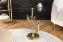 riess-ambiente Beistelltisch WILDLIFE PEACOCK 60cm Gold Transparent Glas Bild 1