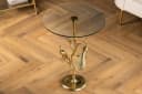 riess-ambiente Beistelltisch WILDLIFE PEACOCK 60cm Gold Transparent Glas Bild 3