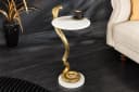 riess-ambiente Beistelltisch WILDLIFE COBRA Gold Weiß Marmor Bild 1