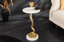 riess-ambiente Beistelltisch WILDLIFE COBRA Gold Weiß Marmor Bild 3