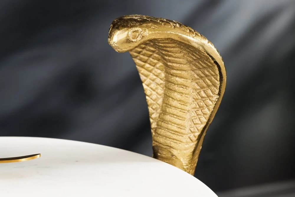 riess-ambiente Beistelltisch WILDLIFE COBRA Gold Weiß Marmor - Bild 4