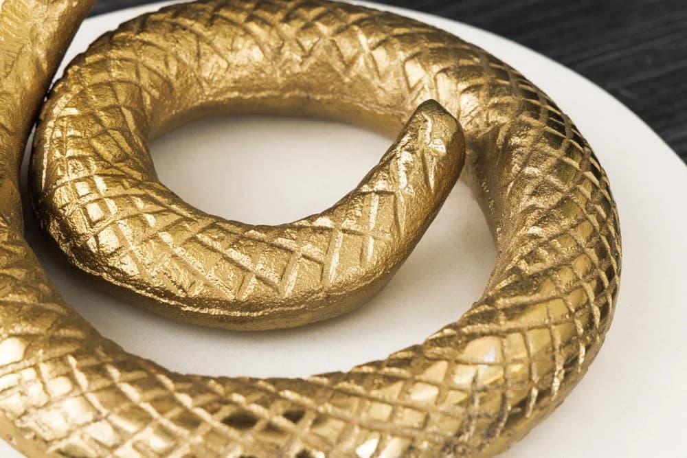 riess-ambiente Beistelltisch WILDLIFE COBRA Gold Weiß Marmor - Bild 5