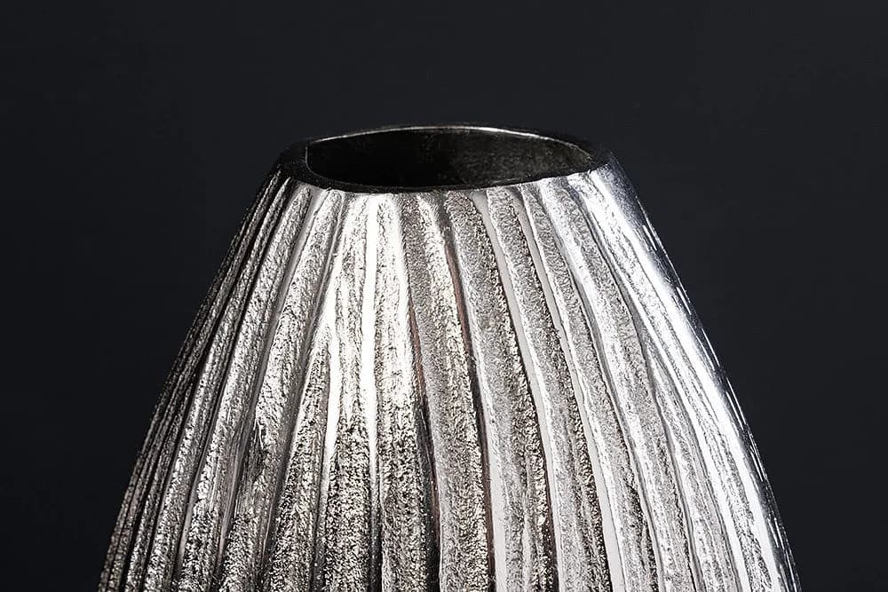 riess-ambiente Dekovase ELEGANCE 35cm Silber Antik Metall Hammerschlag - Bild 5