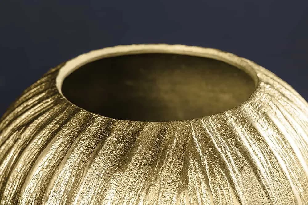 riess-ambiente Dekovase ELEGANCE 25cm Gold Kugelvase Metall Hammerschlag - Bild 5