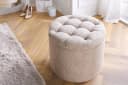 Bouclé Sitzhocker MODERN BAROCK - Zylinderförmig mit Stauraum Bild 2