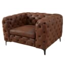 riess-ambiente Chesterfield-Sessel MODERN BAROCK 120cm antik braun Microfaser mit Federkern Bild 1