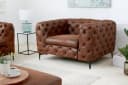 riess-ambiente Chesterfield-Sessel MODERN BAROCK 120cm antik braun Microfaser mit Federkern Bild 2