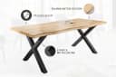 riess-ambiente Baumkantentisch WILD 160cm Wildeichen-Design Industrial Bild 1