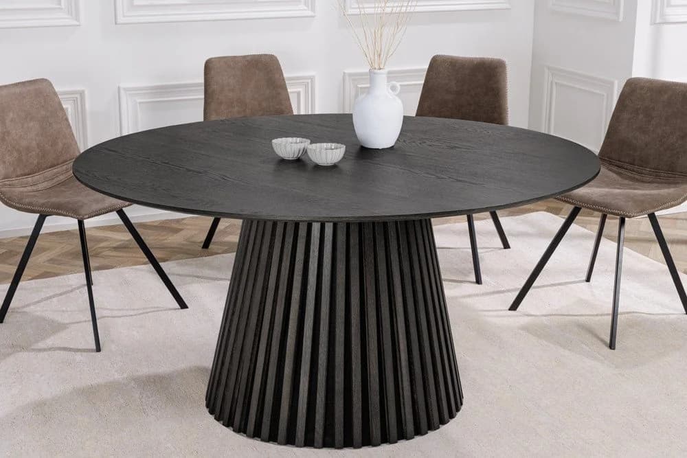 riess-ambiente Esstisch VALHALLA WOOD 120cm schwarz Japandi - Bild 2