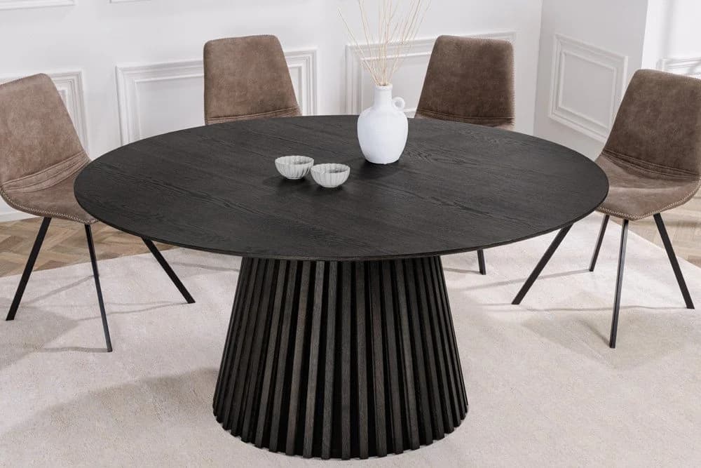 riess-ambiente Esstisch VALHALLA WOOD 120cm schwarz Japandi - Bild 3