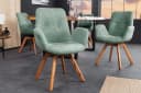 riess-ambiente Polsterstuhl BALTIC Beige Bouclé 360° drehbar Eiche Massivholz Bild 2