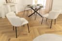 riess-ambiente Esszimmerstuhl LYON beige/schwarz Cord Skandi Retro Bild 1