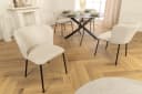 riess-ambiente Esszimmerstuhl LYON beige/schwarz Cord Skandi Retro Bild 2