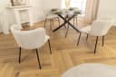 riess-ambiente Esszimmerstuhl LYON beige/schwarz Cord Skandi Retro Bild 3