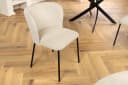 riess-ambiente Esszimmerstuhl LYON beige/schwarz Cord Skandi Retro Bild 4