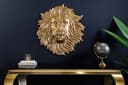 RIESS Ambiente Wanddeko Löwenkopf Gold Metall Skulptur 60cm Bild 2