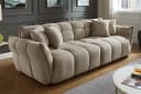 riess-ambiente CLOUD XXL Sofa 260cm Champagner Greige Bouclé Bild 2