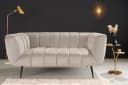 riess-ambiente NOBLESSE 2-Sitzer Sofa Samt Champagner Schwarz Retro Bild 1