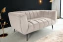 riess-ambiente NOBLESSE 2-Sitzer Sofa Samt Champagner Schwarz Retro Bild 2