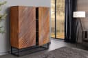 riess-ambiente Highboard ART 120cm braun/schwarz Massivholz 3D-Design Bild 1