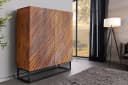 riess-ambiente Highboard ART 120cm braun/schwarz Massivholz 3D-Design Bild 2