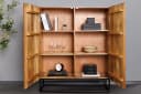 riess-ambiente Highboard ART 120cm braun/schwarz Massivholz 3D-Design Bild 3