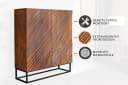 riess-ambiente Highboard ART 120cm braun/schwarz Massivholz 3D-Design Bild 4