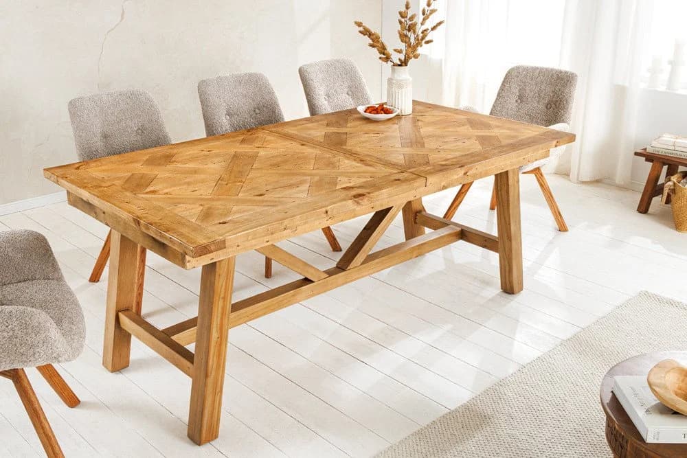 riess-ambiente Esstisch RIVIERA 180-240cm Pinienholz Bohlenoptik