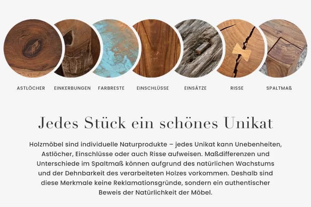 Riess-Ambiente Sitzbank Riviera 180cm Natur Massivholz - Bild 4