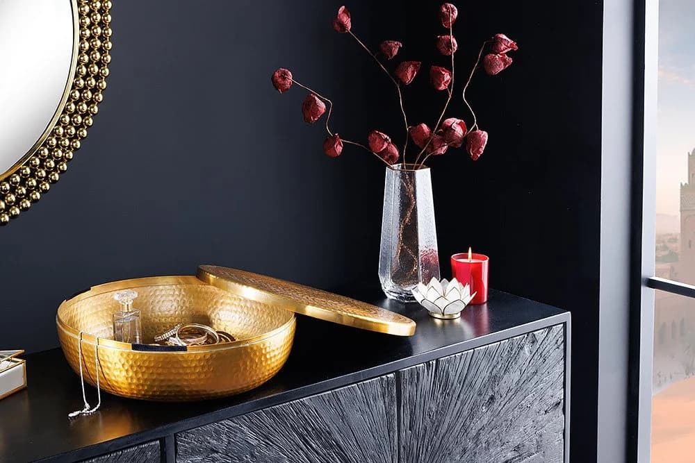riess-ambiente Dekoschale ORIENT Ø40cm Gold Hammerschlag