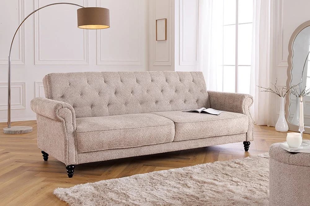 riess-ambiente 3-Sitzer Sofa MAISON BELLE AFFAIRE Greige Bouclé - Bild 2