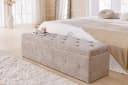 riess-ambiente Bettbank EXTRAVAGANCIA Stauraum Bouclé Champagner Greige Bild 1