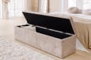 riess-ambiente Bettbank EXTRAVAGANCIA Stauraum Bouclé Champagner Greige Bild 3