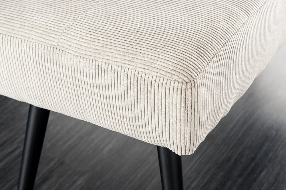 riess-ambiente Sitzbank BOUTIQUE Beige Schwarz Cord Metall - Bild 4
