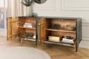riess-ambiente Sideboard WAVE türkis/gold Massivholz Retro Design Bild 3