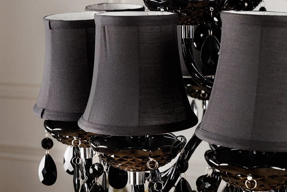 riess-ambiente Kronleuchter BLACK CRYSTAL XL 80cm Schwarz Barock - Bild 5