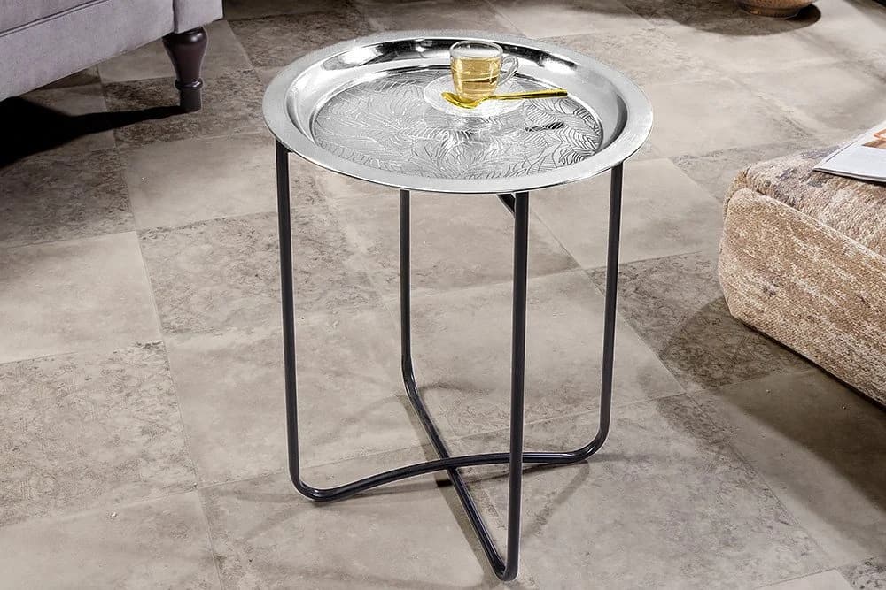 riess-ambiente Beistelltisch CASABLANCA 50cm Silber Schwarz - Bild 2