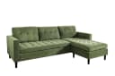 riess-ambiente Ecksofa STOCKHOLM 220cm Grün Cordbezug Federkern Bild 1