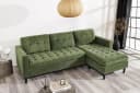 riess-ambiente Ecksofa STOCKHOLM 220cm Grün Cordbezug Federkern Bild 2